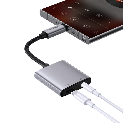 Adaptador Dongle MCDodo 60W e P2/P3 - Áudio Hi-Res, Carregamento Rápido, Tipo-C - 3.5mm