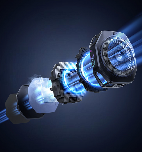 Cooler Magnético Black Shark Funcooler 5 Pro 35W - Resfriamento Potente, RGB, Compatível com Celular e Tablet