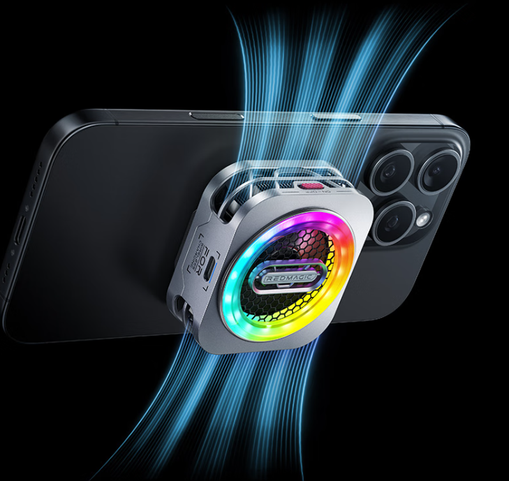 Cooler Magnético Redmagic 6 Pro 30W - Resfriamento Potente, RGB, Compatível com Celular e Tablet